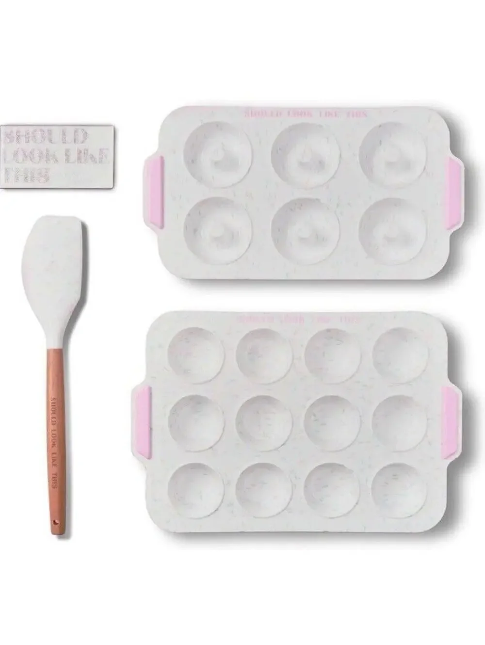 Dana Hasson 4pc Silicone Non Stick Bake Wear Set Donut Pan Mini Muffin Pan New